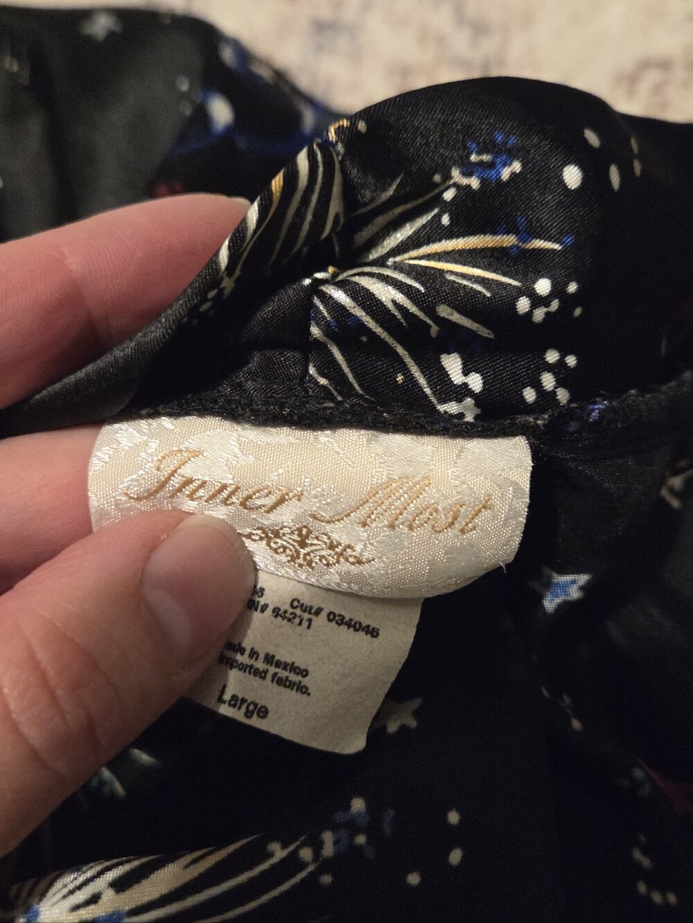 Vtg Inner Most Satin Fireworks Robe - Picture 5 of 6